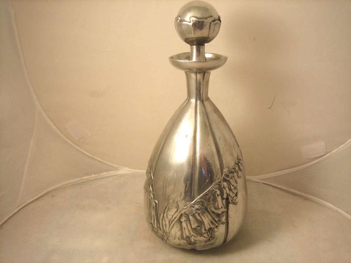 Art Nouveau Kayserzinn Pewter Decanter Hugo Leven 4063