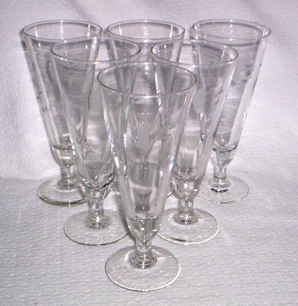 Princess House Crystal Heritage Pilsner Beer Glasses