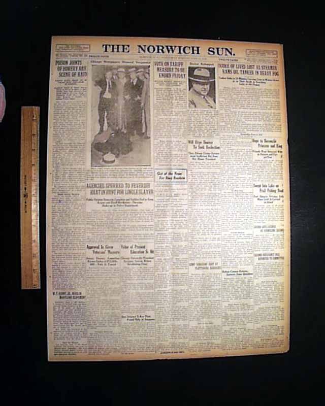 Jake Lingle Murder Al Capone Gangsters 1930 Newspaper