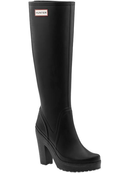 Hunter Black Lonny Rain Boots  8 39