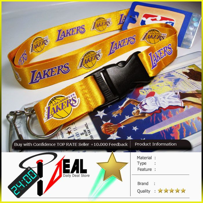 NBA Los Angeles Lakers Lanyard Keychain Ticket Holder