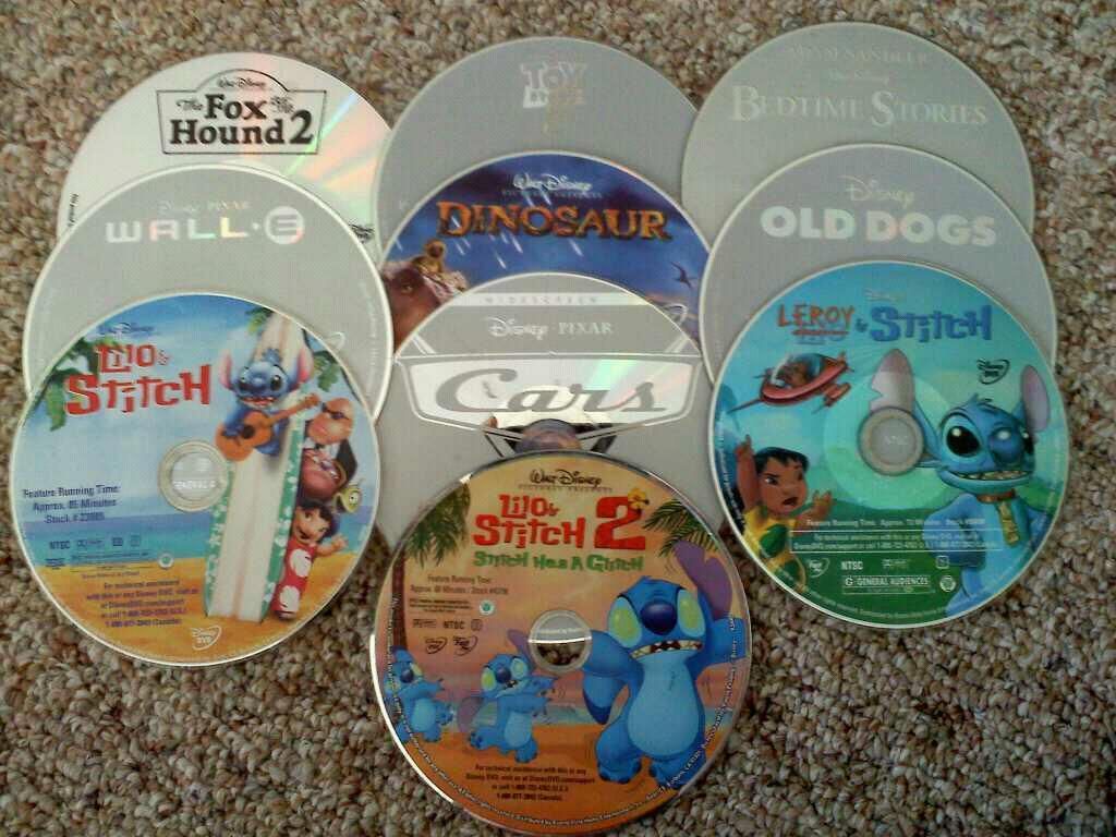 Disney DVD lot Fox & Hound 2/Lilo and Stitch 1,2,3/Cars/Toy Story 3