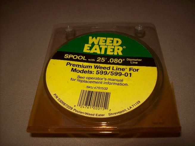Poulan Weed Eater 599 599 1 String Trimmer Spool 0 80 Line 701532