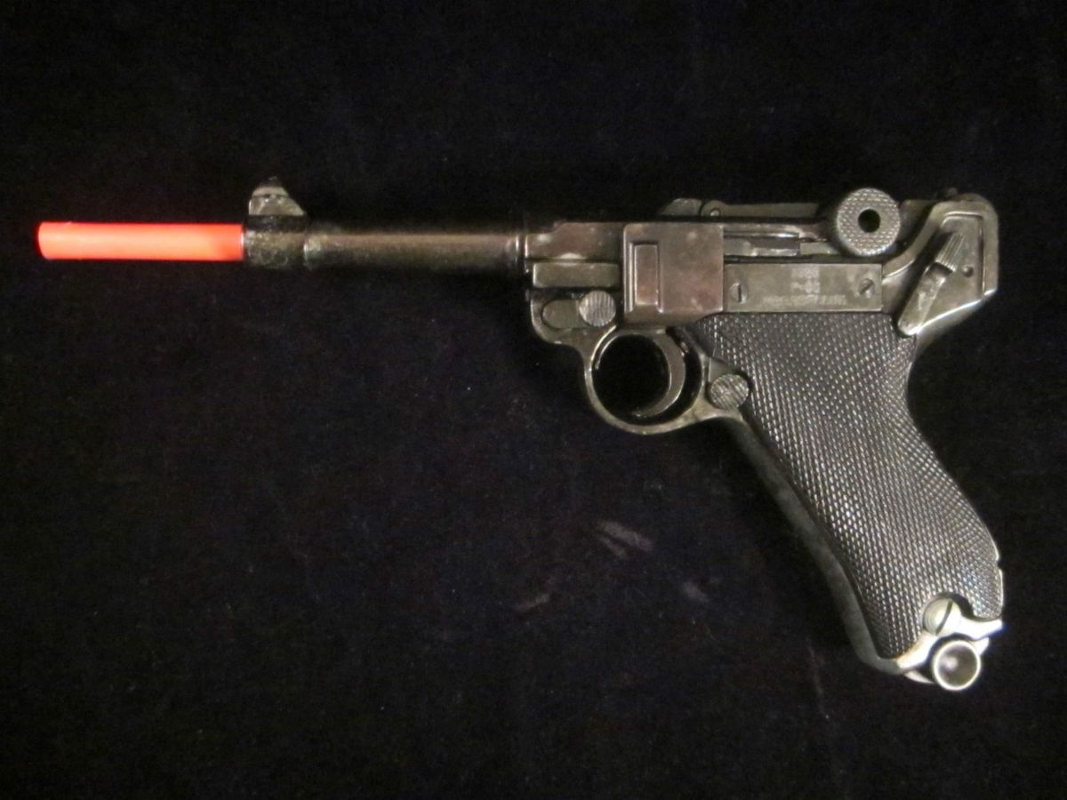 Vintage WWII German P 08 Lugar Parabellum Replica Toy Gun W Clip