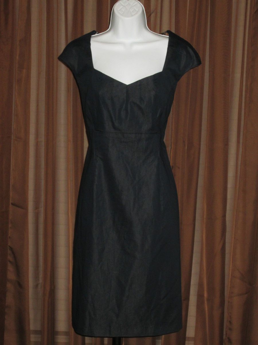 Connected Navy Blue Mad Men Style Sheath Dress Size 14