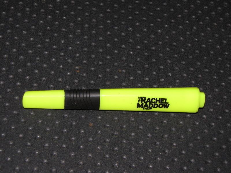 NEW RARE MSNBC TRMS OFFICIAL RACHEL MADDOW SHOW HIGHLIGHTER PEN PROMO