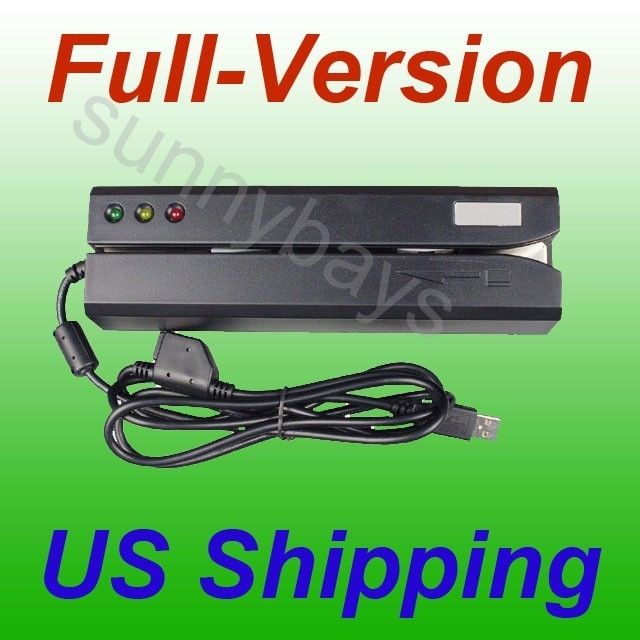 Full Version Magnetic Mag Strip Card Reader Writer Encoder Credit ID