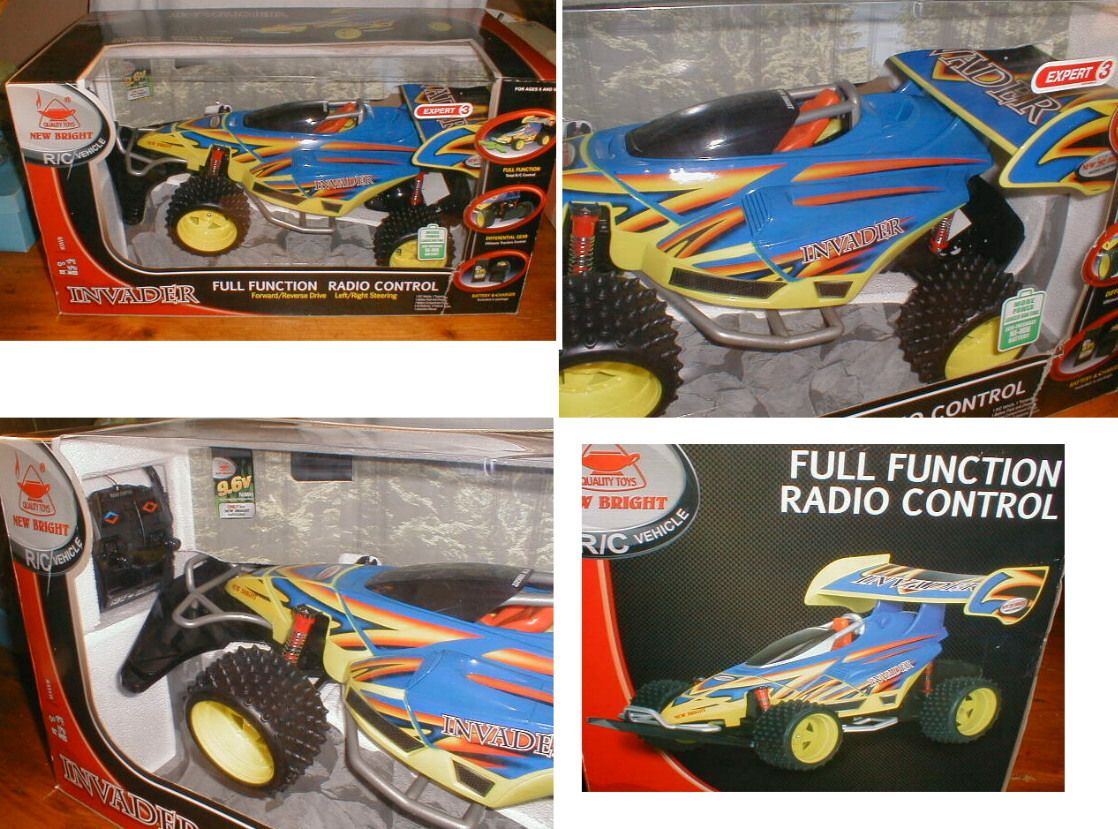 NIB Big 1/8 20 New Bright 49 MHz RC Invader Race Buggy Car w Battery