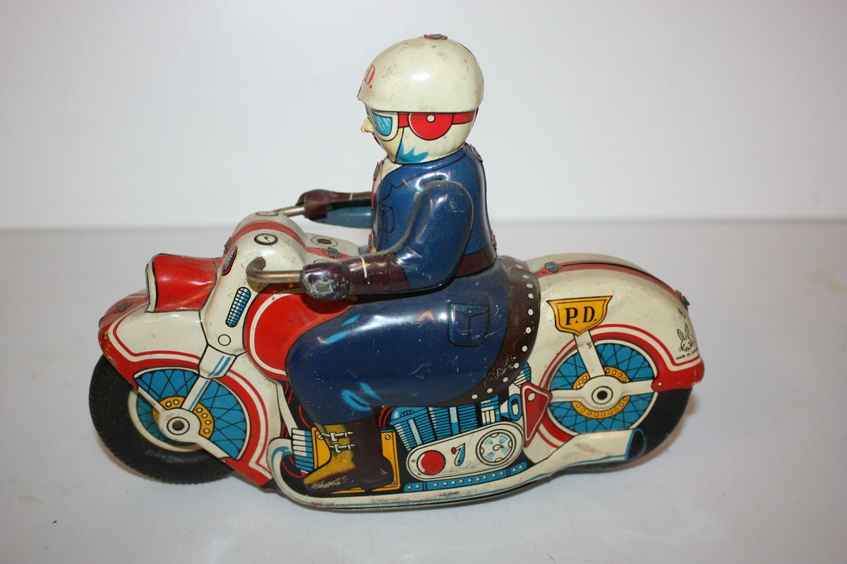 Tin P D Motorcycle Made in Japan in 1950S