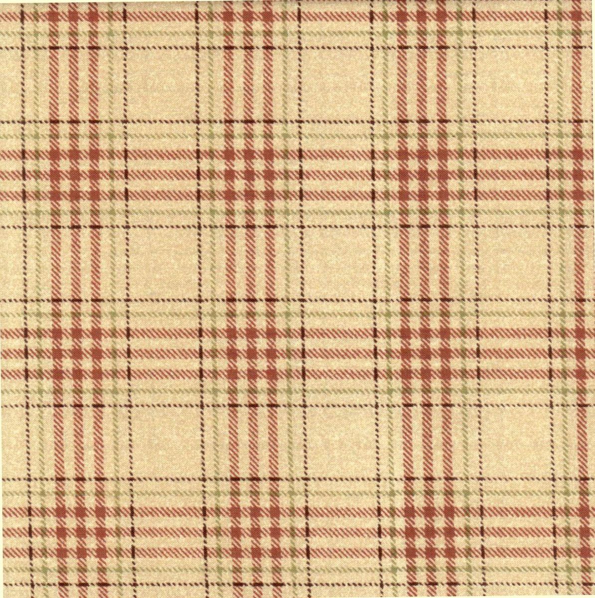 Maple Leaf Hill Maywood Quilt Fabric Plaid Ecru 1 2 Yd