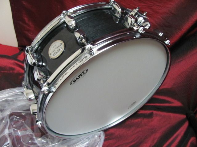 Mapex Meridian Maple Transparent Midnight Black Snare Drum 14x5 5 OPEN