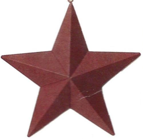 Retro Vintage Country Primitive METAL Barn STAR Sign Red Tin Wall