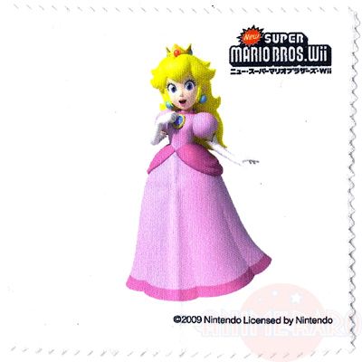 Peach Microfiber Cloth New Super Mario Bros Wii Screen Cleaner Wiper