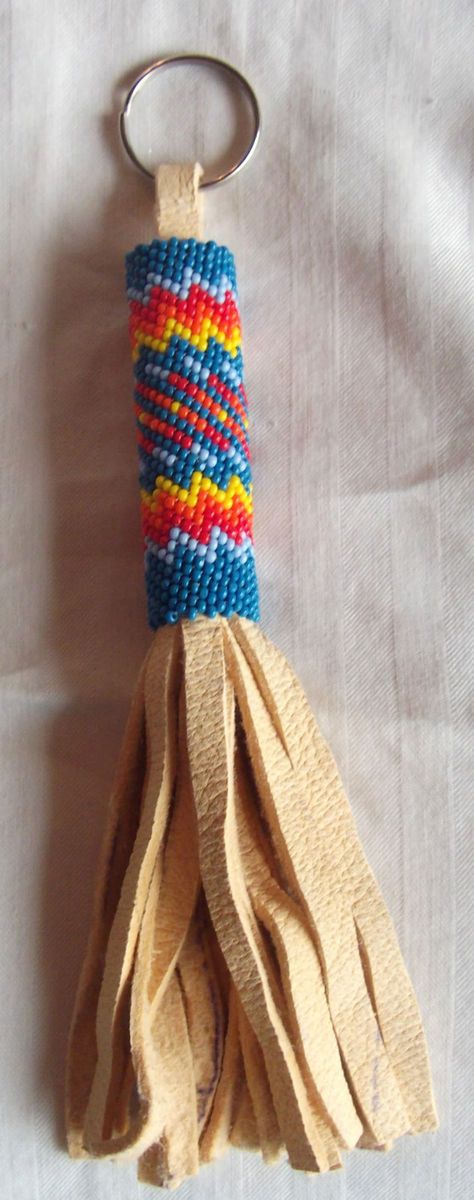 Beautiful New LAKOTA Sioux Beaded Keychain