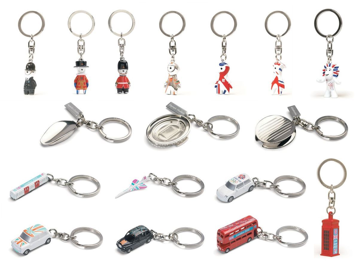 2012 Olympic Keyring Charms Wenlock Mandeville Pride Beefeater