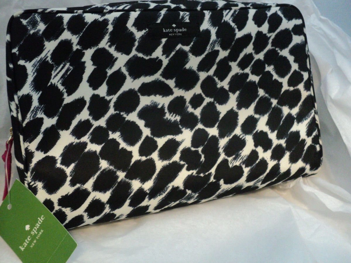 New Kate Spade Cosmetic Case Large Henrietta Lindenwood Leopard Case