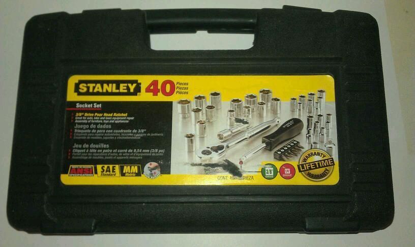 Stanley 40 Piece Socket Set New