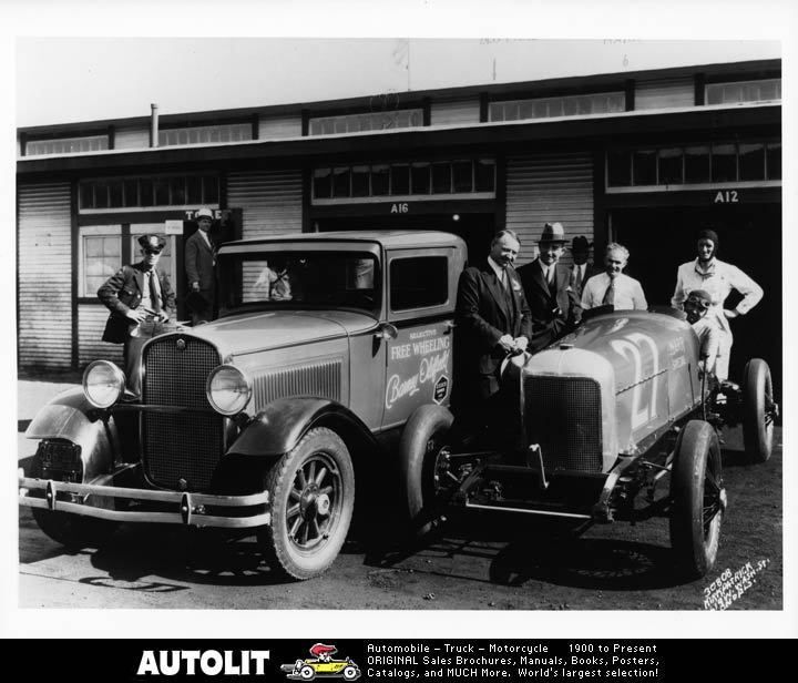 1931 Essex Factory Photo Barney Oldfield Buddy Marr