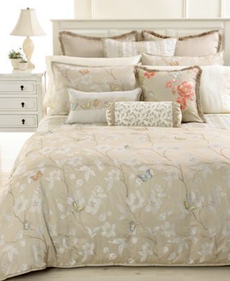 Martha Stewart Mariposa Meadow Full Queen Embroidered Duvet Cover