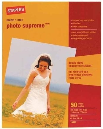  Photo Supreme Double Sided Matte Paper 8 5x11 250 sheets 