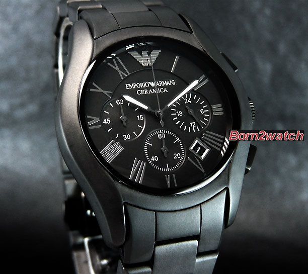 Emporio Armani Men Chronograph Matte Black Ceramic 42mm AR1457