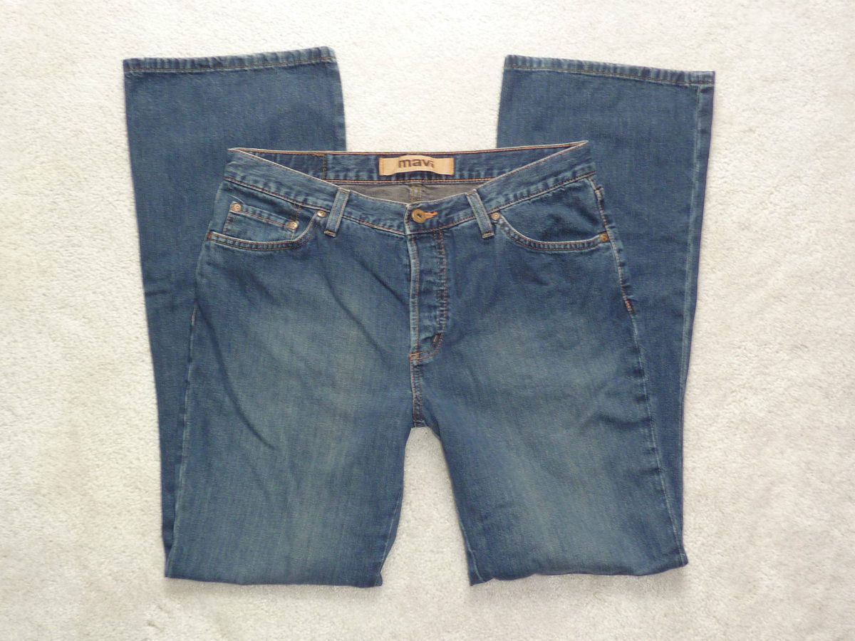 Mavi Jeans Molly 32 x 32 Dark Button Fly Flare Low Rise Excellent