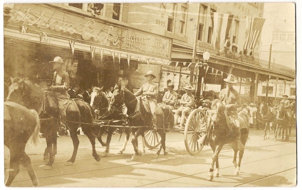 Antonio Texas Real Photo Parade Martin Wright Elec McAdam Cafe