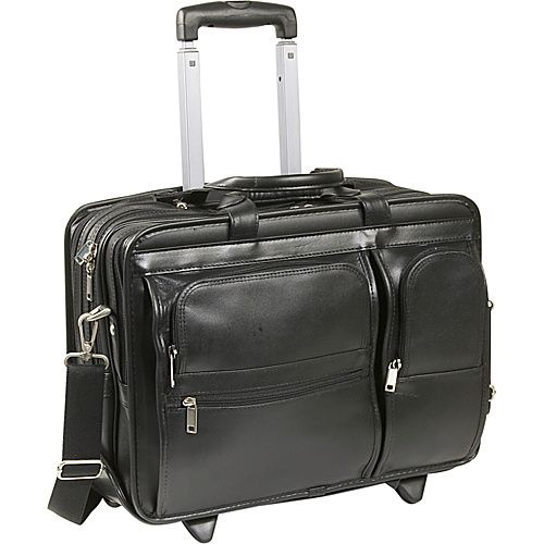 McKlein USA Clinton Leather Wheeled 17 Laptop Case