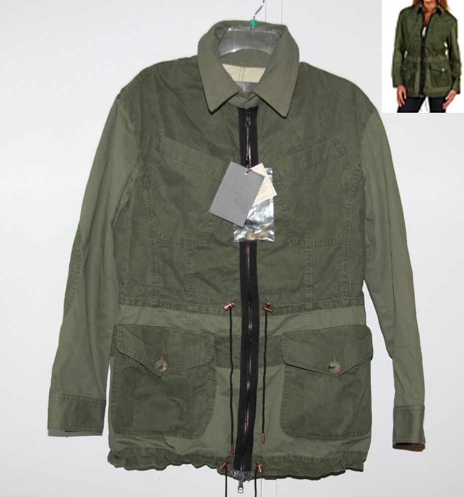 WOW* NWT McQ by Alexander McQueen Womens Cargo Jacket   Olive   Sz 6