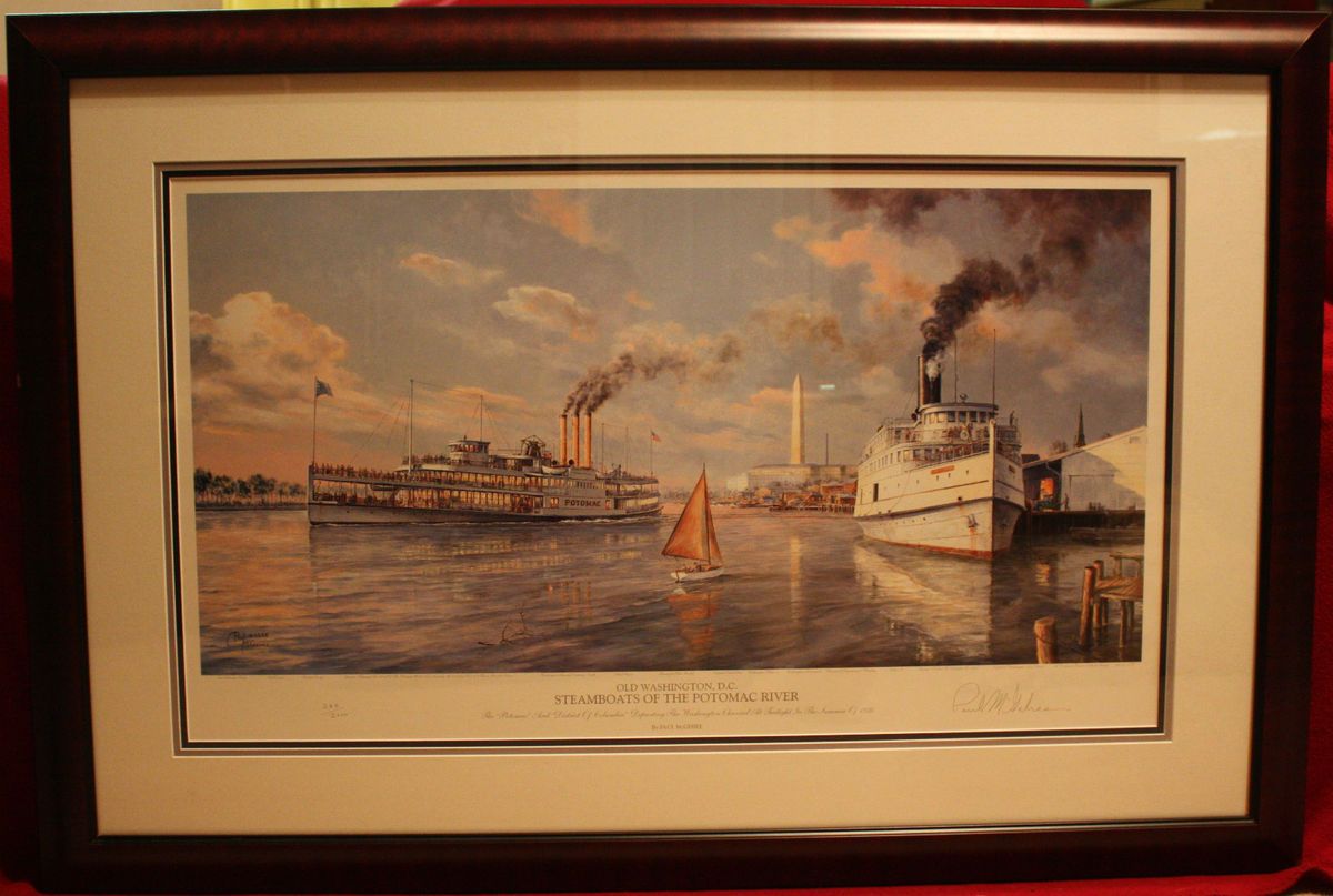 Paul McGehee Old Washington DC Steamboats of the Potomac River Print