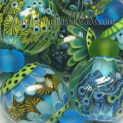 Anastasia Lampwork Beads 7 Spring Meadow SRA