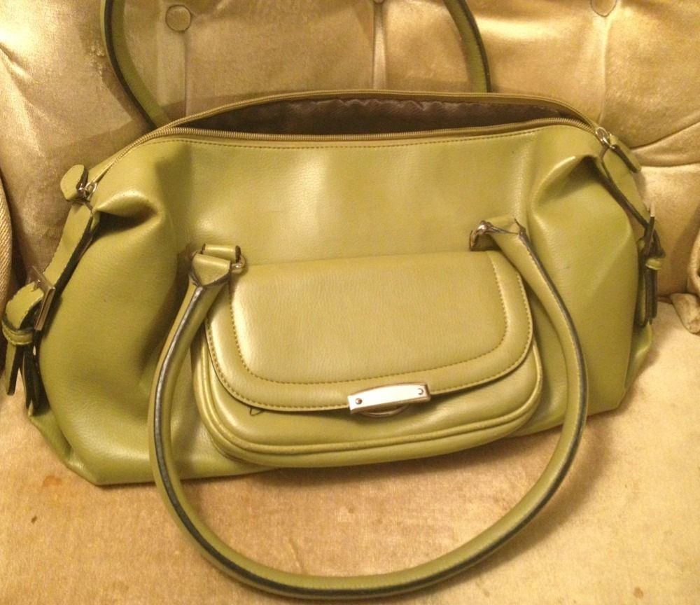 Melie Bianco Green Vintage Hobo Purse Handbag