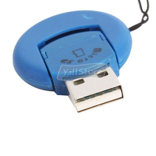USB 2 0 T Flash TF Micro SD High Speed Memory Card Reader Blue