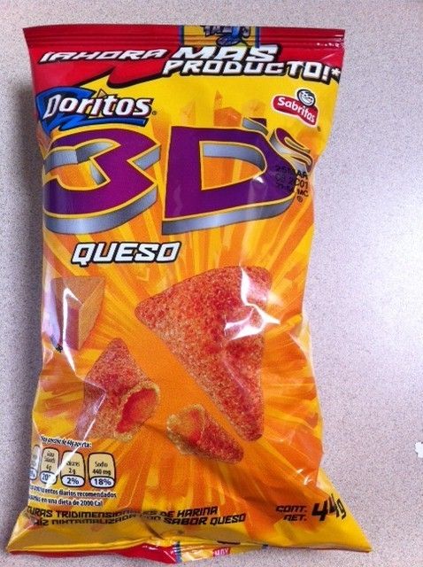 SABRITAS DORITOS 3D  Mexican Chips 25 Packages