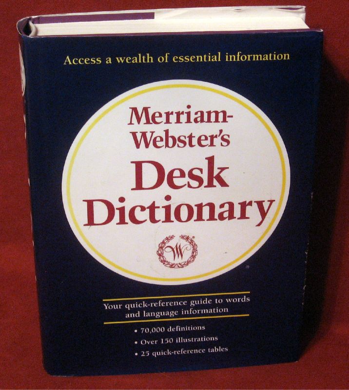 Merriam Websters Desk Dictionary 1995 Reference Guide Words Language