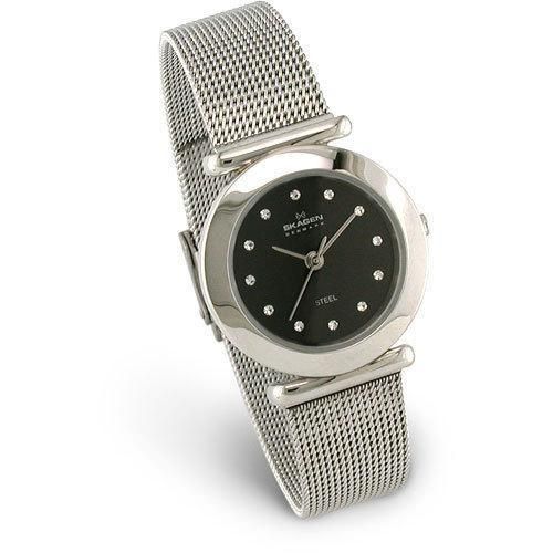 Skagen Denmark 107SSSBD Stainless Steel Mesh Band Watch