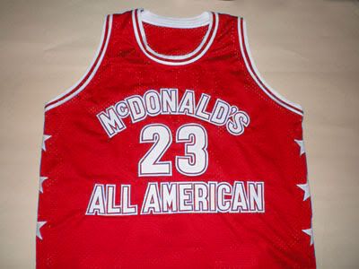 Michael Jordan McDonald All American Jersey McDonalds Red New Any