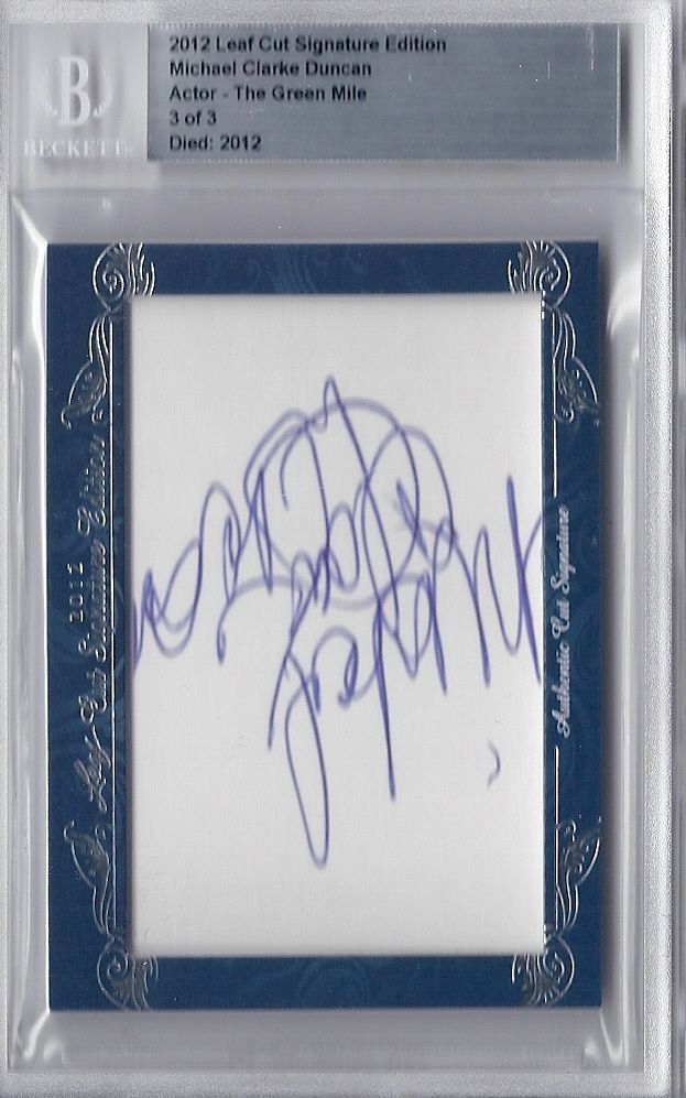 2012 LEAF CUT SIGNATURE MICHAEL CLARKE DUNCAN CUT AUTO 3 OF 3