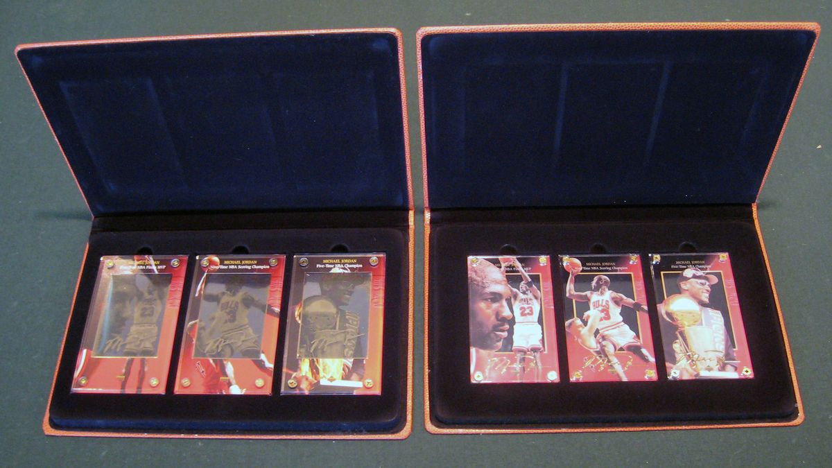 Michael Jordan 1997 Upper Deck Limited Edition 6 card 24k Gold Matched