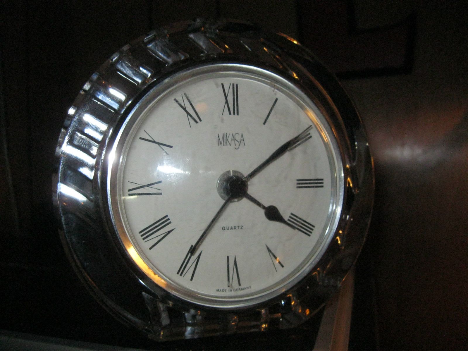 Mikasa German Crystal Clock Quartz Battery Operated