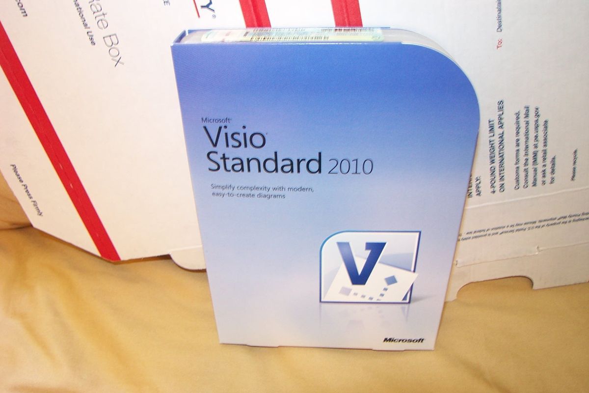 Microsoft Office Visio Standard 2010 (D86 04533) Retail $249.95 Brand