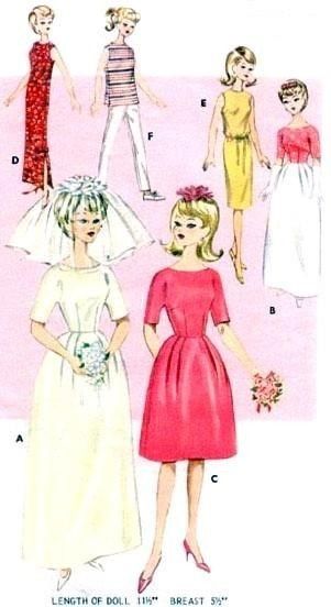 Vintage 11 5 Barbie Midge Doll Clothes Pattern 3088