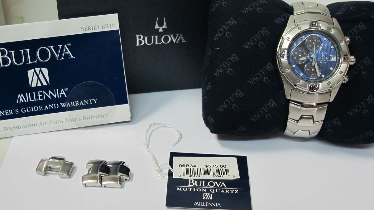 Bulova millennia 100m motion quartz clearance manual