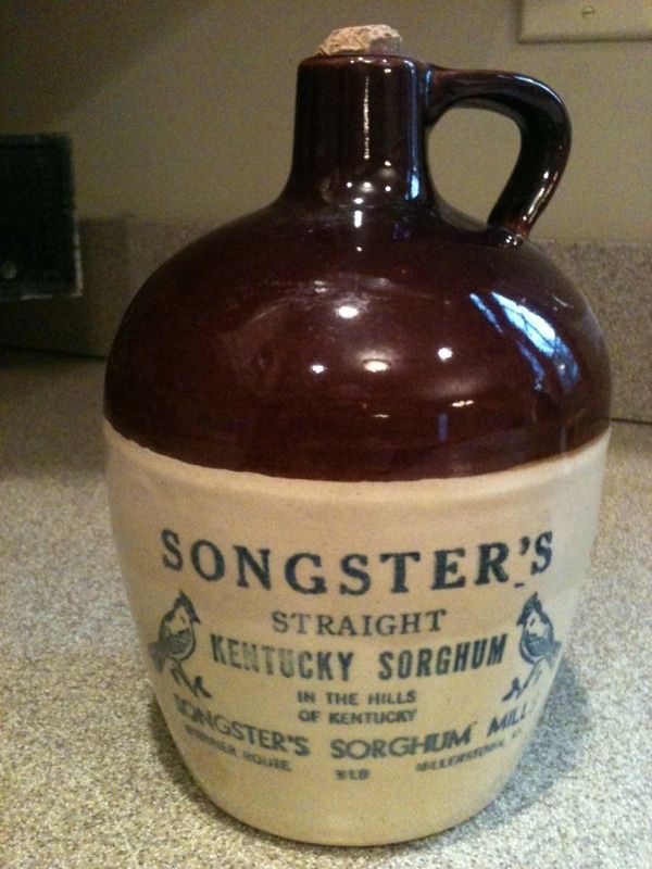 Vintage Songsters Kentucky Sorghum Mill Jug Millerstown