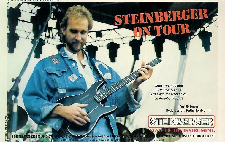 Steinberger M Series Mike Rutherford Genesis Guitar Print Ad