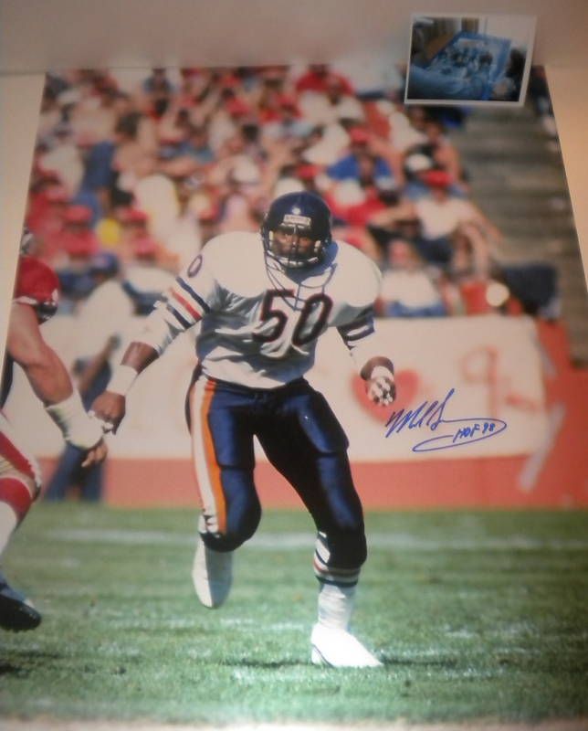 Mike Singletary Chicago Bears Signed 16x20 HOF 98