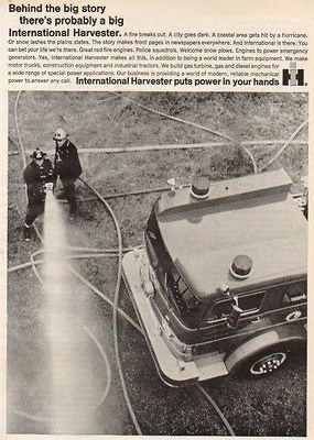 1967 International Harvester fire truck photo IH ad