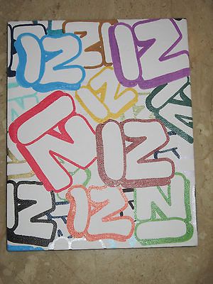 Iz The Wiz Authentic Canvas Subway Graffiti Art SEEN Haring Map New