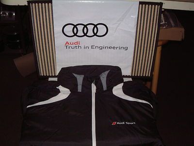 AUDI COLLECTION 2013 AUDI SPORT WINDBREAKER W/HOOD. BLK. WHITE & GREY