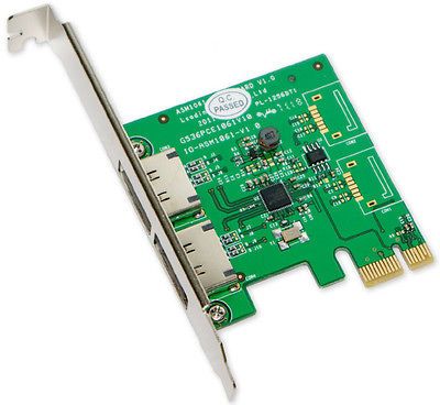 Works with SATA3 HD, eSATA III 2 External 6Gbps Ports PCI e Card